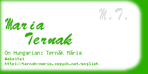 maria ternak business card